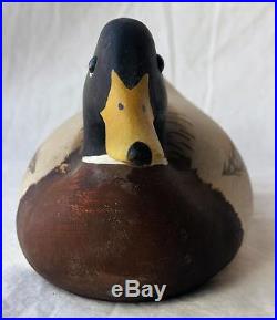 Hand Carved Pair of Mallard Duck Decoys Oliver Lawson Crisfield Maryland 1972 Md