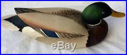 Hand Carved Pair of Mallard Duck Decoys Oliver Lawson Crisfield Maryland 1972 Md