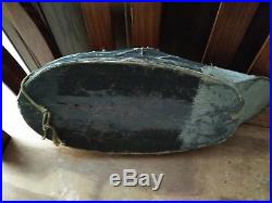 Hand Carved Wood & Canvas Canadian Authentic Goose Decoy