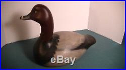 Hand Carved wooden duck decoy Marked HALL lot #11