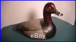 Hand Carved wooden duck decoy Marked HALL lot #11