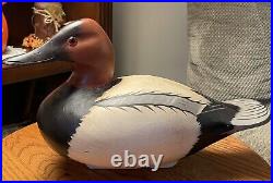 Hand Painted Canvasback Duck Decoy