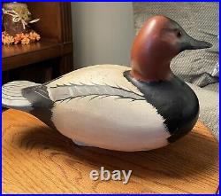 Hand Painted Canvasback Duck Decoy