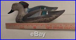 Harry Jobes green wing teal Decoy Pair Signed