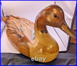 Hersey Kyle JR 1984 Wood Duck Decoy Stock Signature & AUTOGRAPHED! WithMedallion