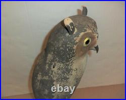 Herter's Owl Decoy Balsa Wood Crow Vintage