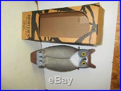 Herters Mint In Box Vintage Great Horned Owl Decoy