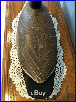 Huge Wood Carved Canadian Goose Decoy Signed Morrone