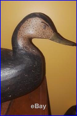 Ira Hudson Black Duck Decoy Orig Re-Paint By Norman Hudson Chincoteague VA NC NJ