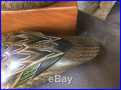 Jode Hillman NJ Green wing teal Pair Duck Decoy From His Personal Rig, Life Size