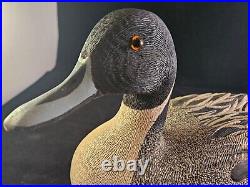 John Good Signed Vintage 1983 Wooden Hand Carved Pintail Duck Decoy