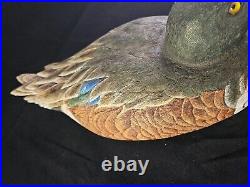 John Good Signed Vintage 1995 Wooden Hand Carved Shoveller Duck Decoy