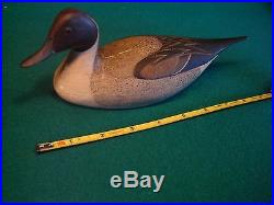 Johnny A. Hillman Drake Pintail Carved Painted and Signed Vintage Duck Decoys