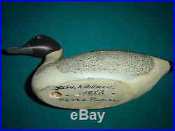 Johnny A. Hillman Drake Pintail Carved Painted and Signed Vintage Duck Decoys