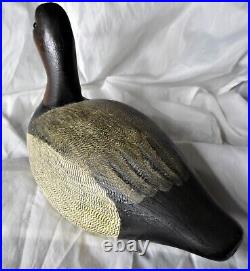 Ken Kirby 11 Wooden Duck Decoy with Glass Eyes