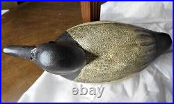 Ken Kirby 11 Wooden Duck Decoy with Glass Eyes