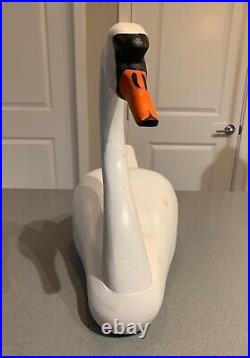 Large Antique Swan Decoy, 20, stamped LKH 70, beautiful condition
