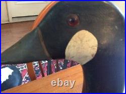 Large Antique Wooden Canada Goose Working Decoy