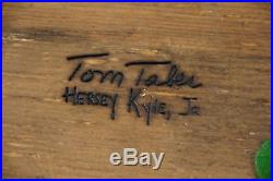 Large Rare Tom Taber HERSEY KYLE JR Ringneck Pheasant Signed Wood Carved Decoy