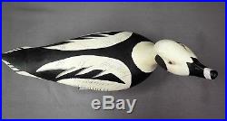 Large Spectacular Old Squaw Duck Decoy Branded CEH, NJ, Original Paint