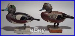 Lloyd J. Tyler Crisfield, Md. 1898-1970 wooden standing Widgeon Pair duck decoy