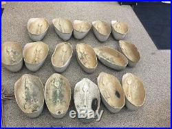 Lot Of 16 Vintage Canadian Goose Shell Decoys Compressed Cardboard Body Geese