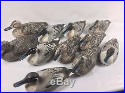 Lot of 11 Vintage Victor Pintail Duck Decoys D-9 Hunting Decoy Woodsteam