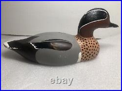 Lot of 3 Wooden Bird Factory Black-winged Teal Duck Decoy- Man Cave Cabin Rare