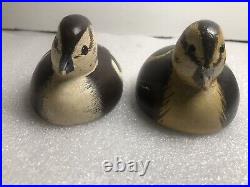 Lot of 3 Wooden Bird Factory Black-winged Teal Duck Decoy- Man Cave Cabin Rare