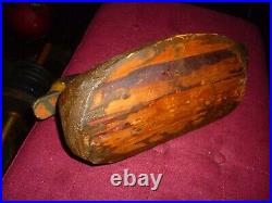 Lot of 3 (three) 1900'S BLACK DUCK DECOY. Solid wood, hand carved