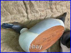 Louisiana Carver Dexter Neal Pair Of Wood Duck Decoys 2006/2009