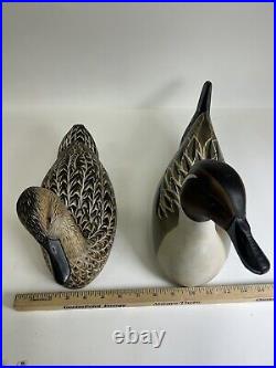 Louisiana Carver Dexter Neal Pair Of Wood Duck Decoys 2006/2009