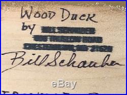 MALE WOOD DUCK Decoy By Bill Schauber CHESAPEAKE EASTERN SHORE Maryland 1995