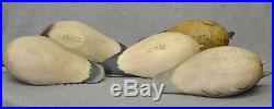 MIXED BAG FIVE (5) East Coast style duck decoys WMW