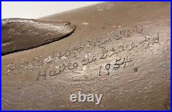 Madison Mitchell signed 1954 canvasback hen decoy duck Havre de Grace vintage