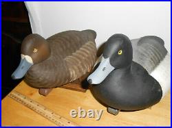 Marty Hanson pair of Bluebill Duck Decoys