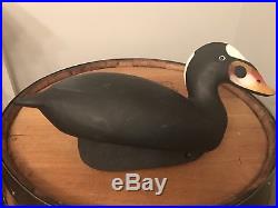 Maryland Large Full Size Hand Carved Surf Scooter Decoy By Wooster