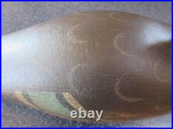 Mason Bluewing Teal Hen Standard Grade Likely Restored Paint Glass Eyes