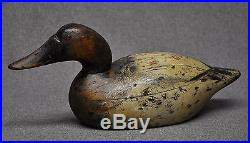 Mason Canvasback Premeir duck decoy original worn paint hollow glass eyes