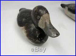 Mason Decoy Rigmate Glasseye Bluebill Pair In Original Paint Vintage Duck