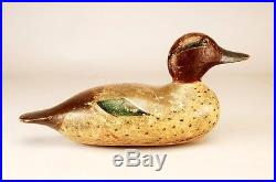 Mason Glasseye Green-Winged Teal Drake Decoy in Orig Paint-LOW RES/FREE SHIP