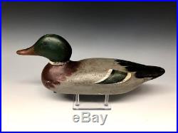 Mason Mallard Drake Duck Hunting Decoy Decoys 1915 Old Wooden Antique Vintage