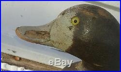 Mason Premier bluebill hen antique wooden duck decoy old hunting folk art (BG)