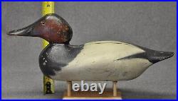 Mason STANDARD Grade CANVASBACK DRAKE glass eye duck decoy OP