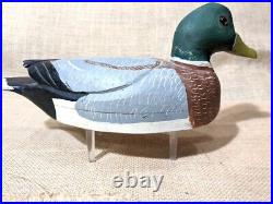 Miles Hancock Signed And Dated Mid-size Mallard Drake Duck Decoy- Reduced Price