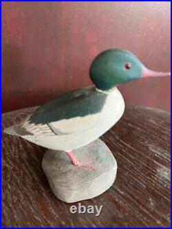 Miniature American Merganser Decoy Painted Abercrombie & Fitch by George Winters