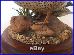 Miniature Larry Tawes Sr. Blue Winged Teal Pair Wood Duck Decoys Salisbury MD