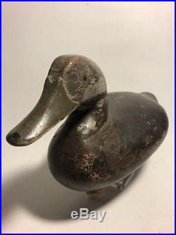 Mitchell, Old, early vintage Upper Bay Black DUCK DECOY, electropenned signature