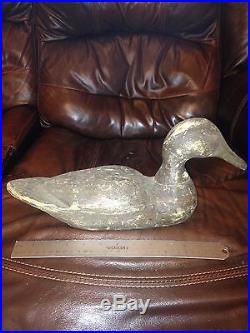 Mottled Duck Black Duck Decoy VIntage Antique