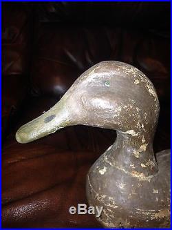 Mottled Duck Black Duck Decoy VIntage Antique